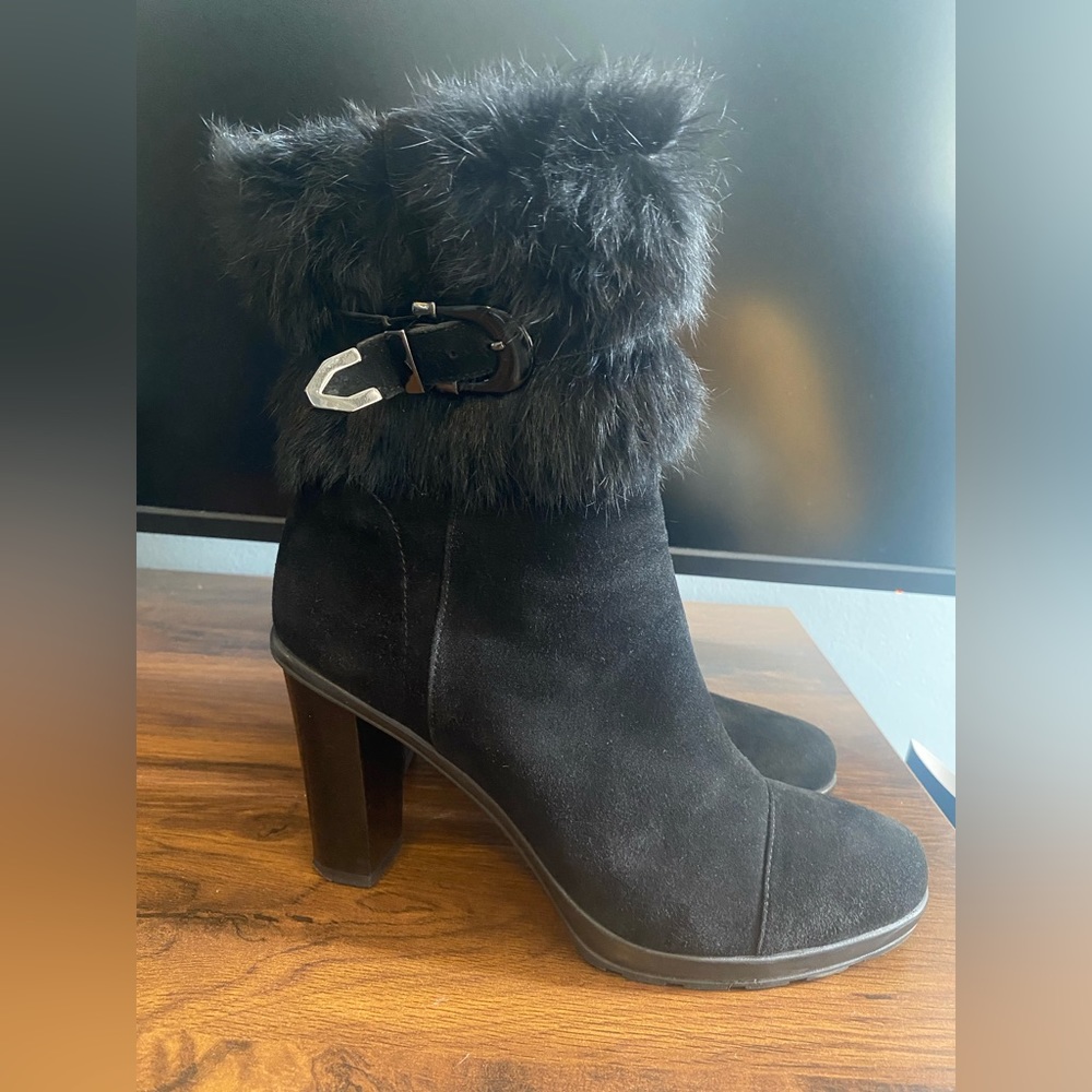 Aquatalia Fur Zip Booties